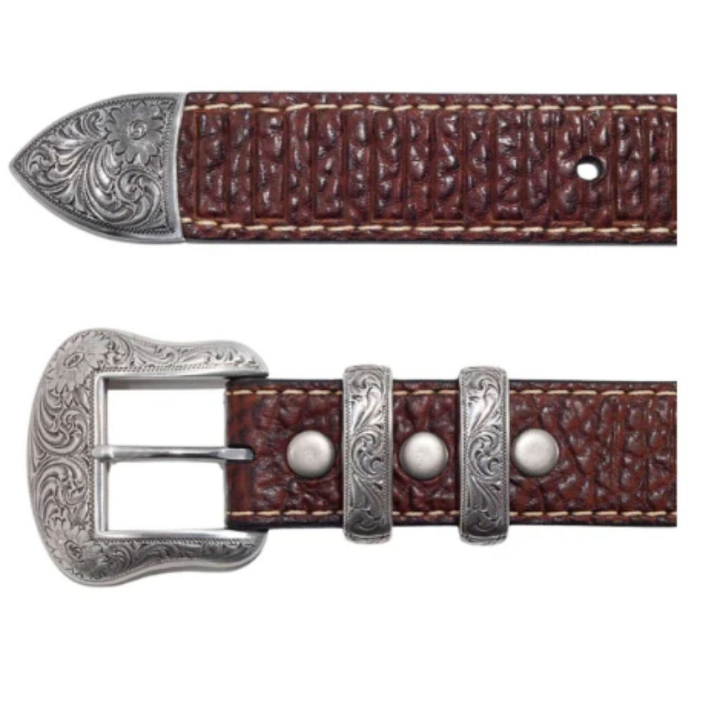 NWT Vintage Bison 1.5" Wild Bill II Peanut Leather Belt
